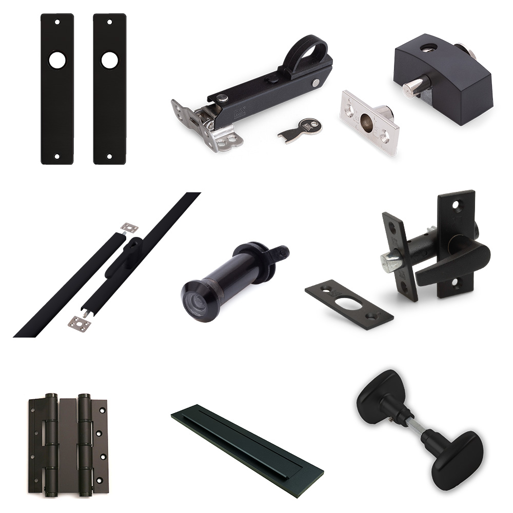 DX zwart hang- en sluitwerk